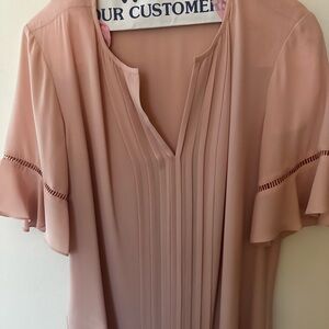 NWOT. Never worn. Just Drycleaned. Anne Klein Pink Blouse.